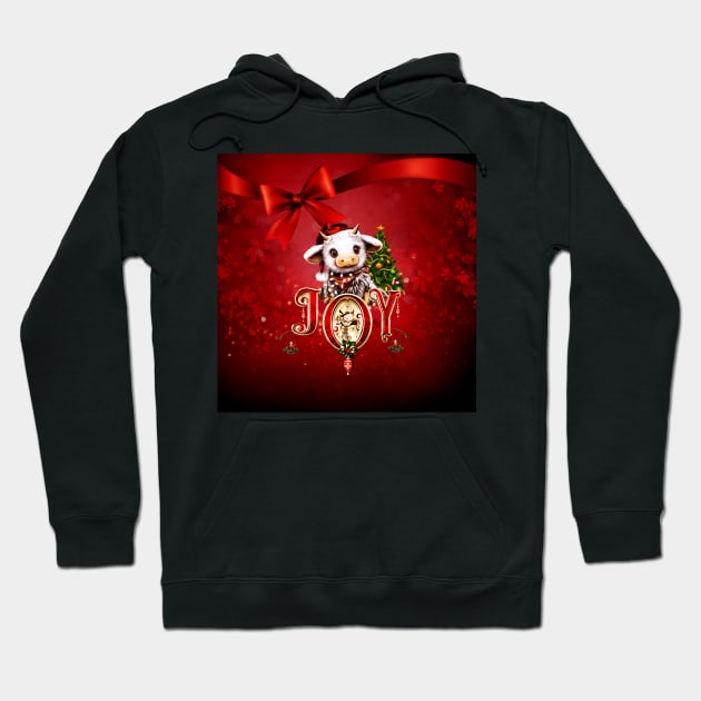 Cute little christmas cow Hoodie by Nicky2342